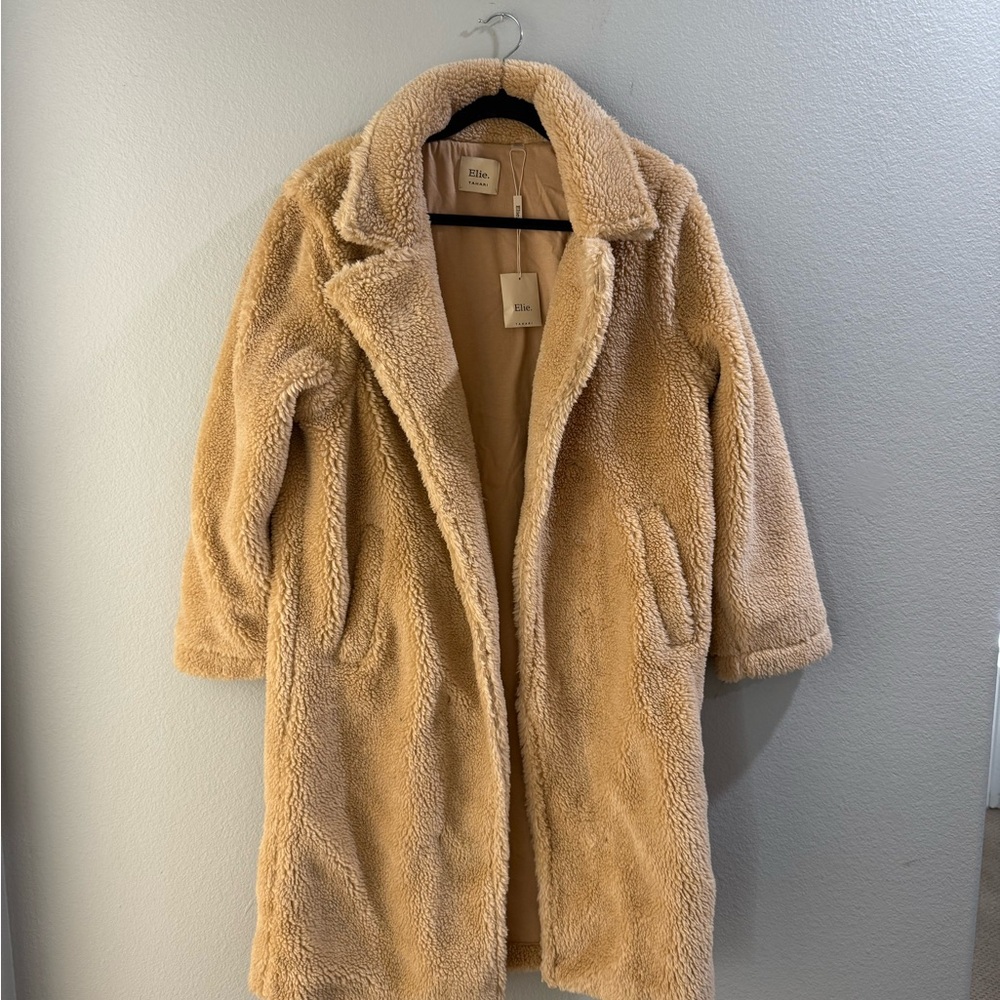 Tahari Tan Teddy Jacket